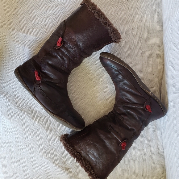 Camper Shoes - *SOLD* Camper Peu Brown Mid Height Lined Leather Boots Size EU 38